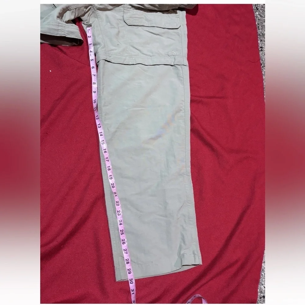 The North Face Pants Mens Large Beige Nylon Cargo Convertible Belted Hiking